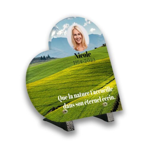 Plaque funéraire personnalisée, Avec pied, Avec image