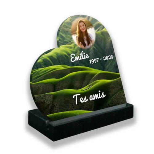 Plaque tombale personnalisée, Avec pied, Avec image