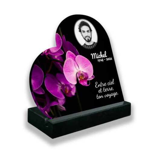 Plaque funéraire personnalisée, Avec pied, Avec image