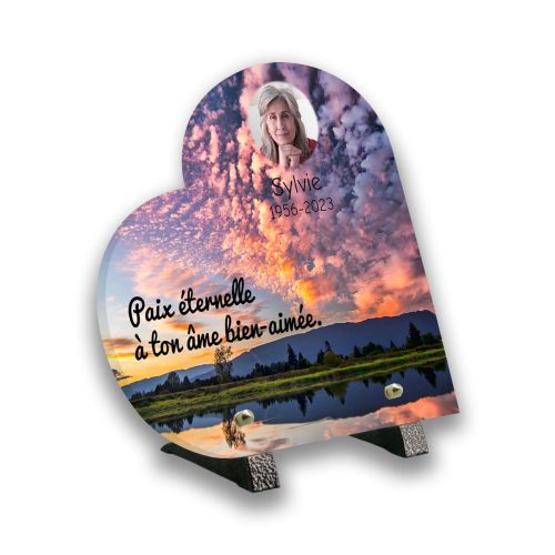Plaque funéraire personnalisée, Avec pied, Avec image