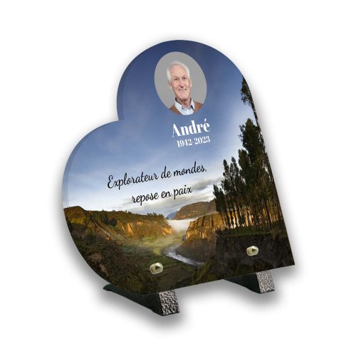 Plaque funéraire personnalisée, Avec pied, Avec image