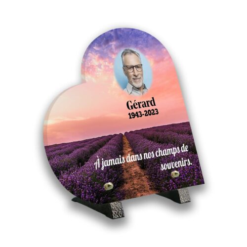Plaque funéraire personnalisée, Avec pied, Avec image