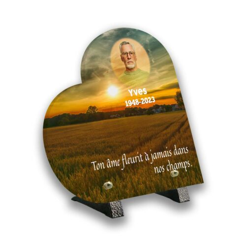 Plaque funéraire personnalisée, Avec pied, Avec image