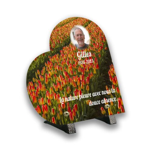 Plaque funéraire personnalisée, Avec pied, Avec image