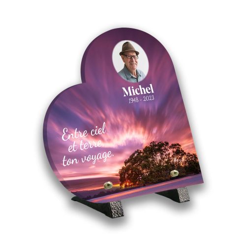 Plaque funéraire personnalisée, Avec pied, Avec image