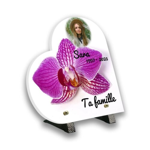 Plaque funéraire personnalisée, Avec pied, Avec image