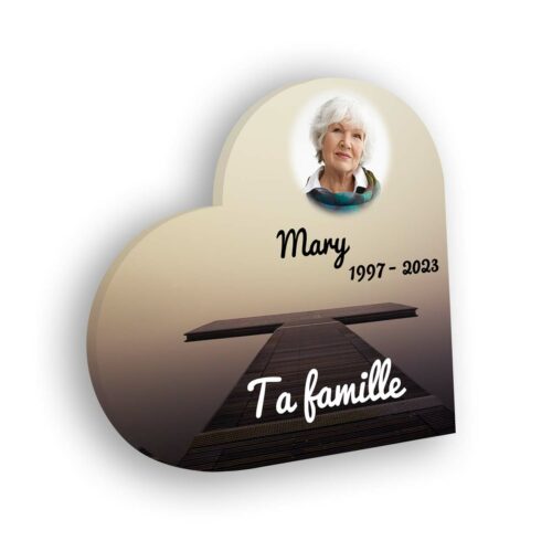 Plaque tombale personnalisée, Sans pied, Avec image