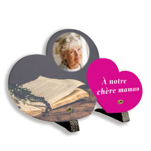 plaque funéraire personnalisée, Avec pied, Avec image