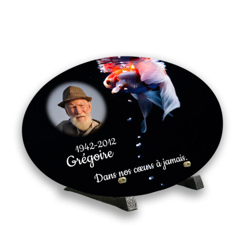 plaque funéraire personnalisée, Avec pied, Avec image