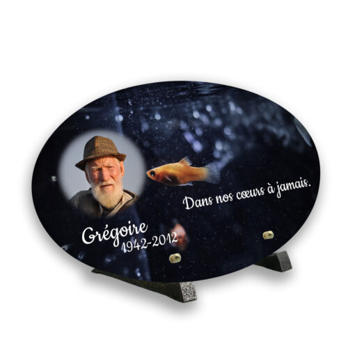 plaque funéraire personnalisée, Avec pied, Avec image