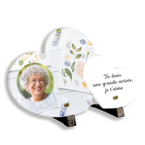 plaque funéraire personnalisée, Avec pied, Avec image