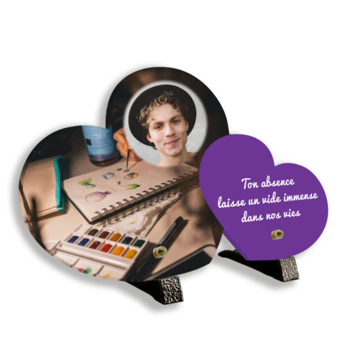 plaque funéraire personnalisée, Avec pied, Avec image