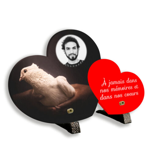 plaque funéraire personnalisée, Avec pied, Avec image