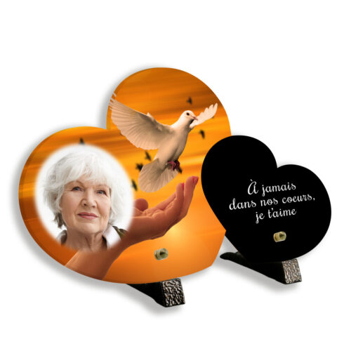 plaque funéraire personnalisée, Avec pied, Avec image