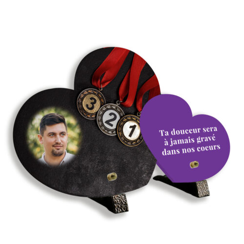 plaque funéraire personnalisée, Avec pied, Avec image