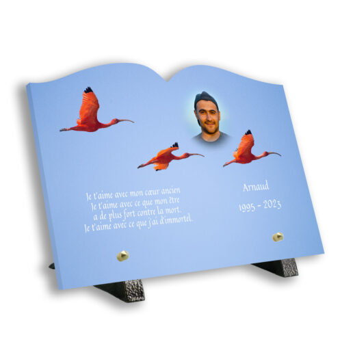 Plaque funéraire personnalisée Avec pied Avec image