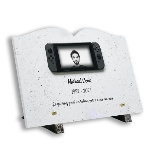 Plaque tombale personnalisée, Avec socle, Avec image