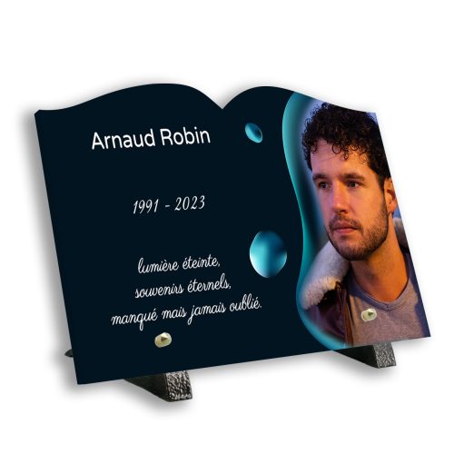 Plaque tombale personnalisée, Avec socle, Avec image