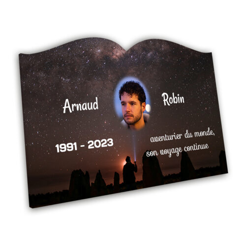 Plaque tombale personnalisée, Sans socle, Avec image