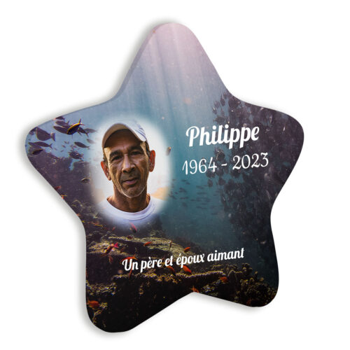 Plaque tombale personnalisée, Sans socle, Avec image